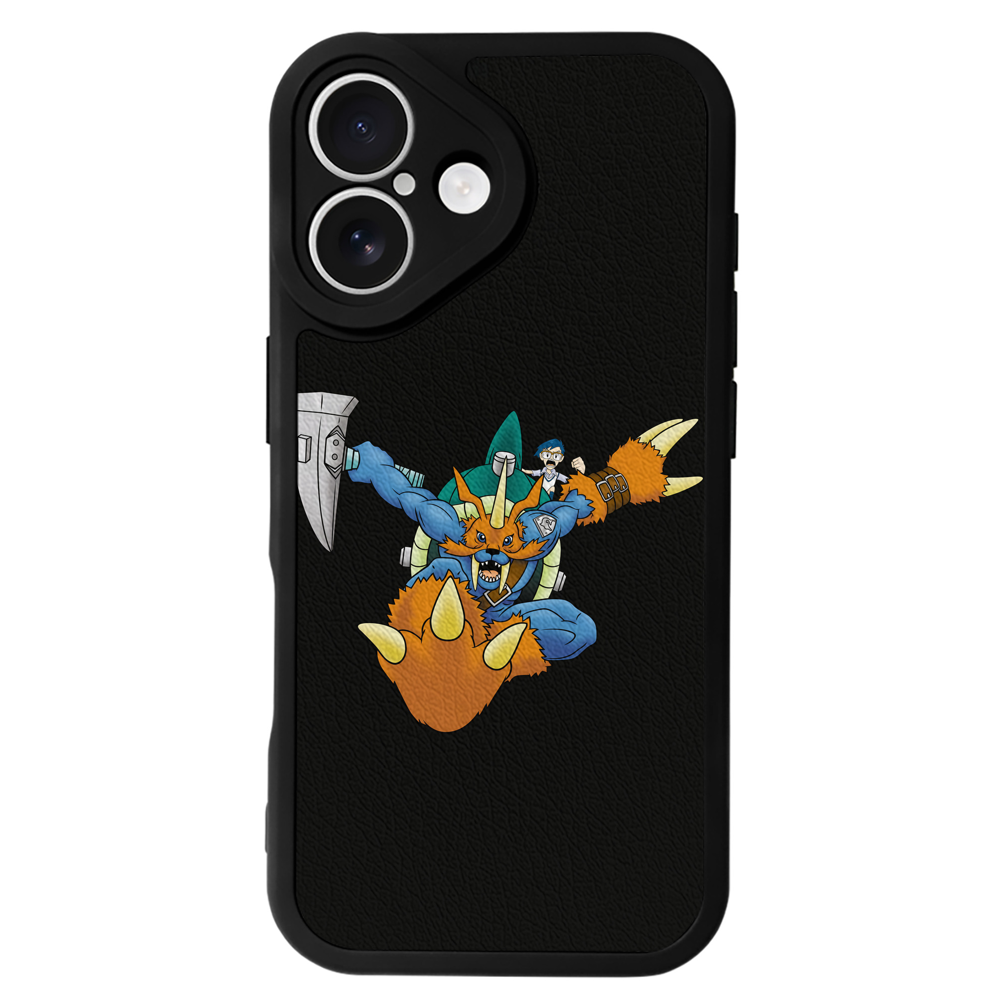 （画像用） Digimon デジタルモンスター/デジモン 【iPhone 16シリーズ対応】シリコンスマホケース（レザー調） 材質：シリコン